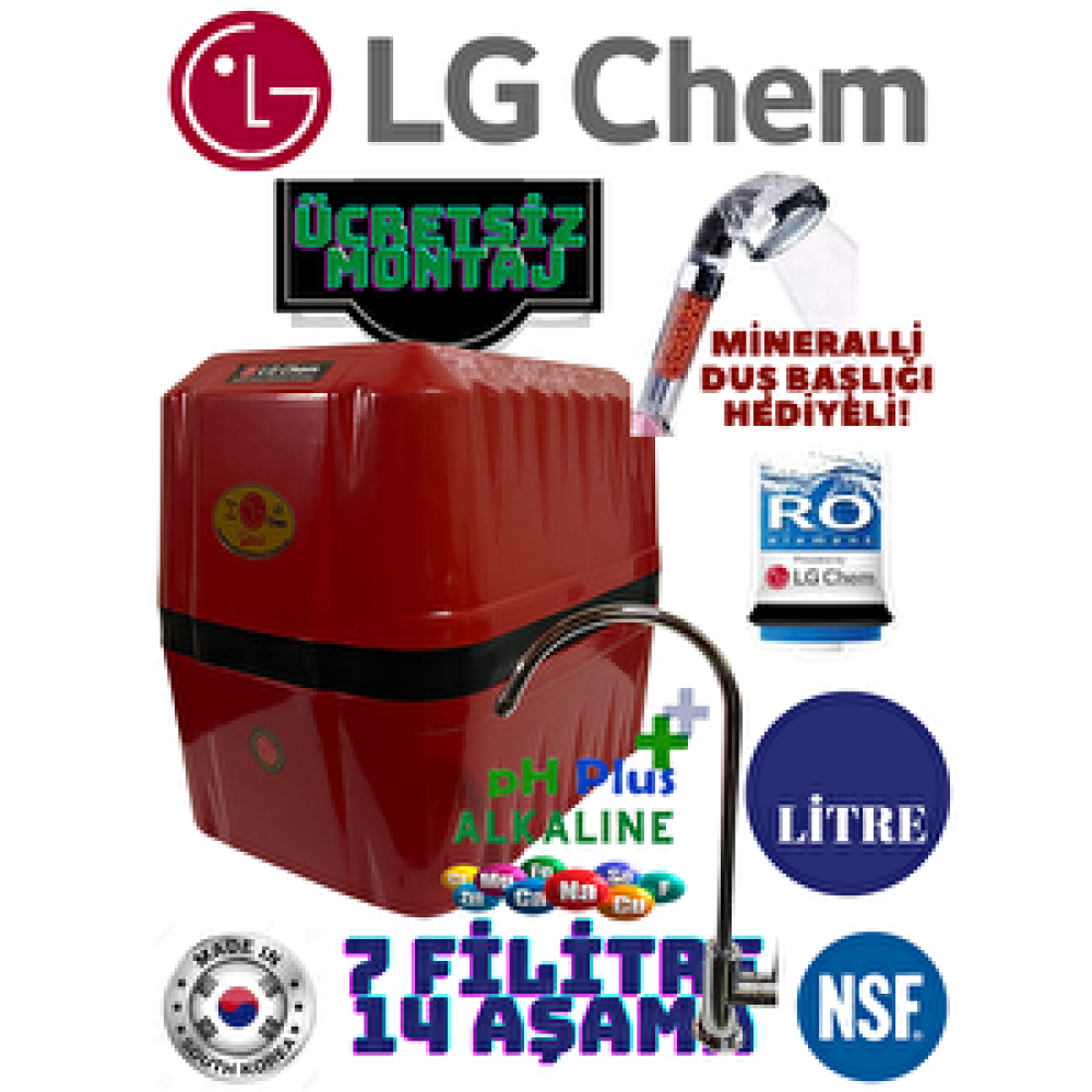 Lg Chem Cool Montaj Dahi̇l Kirmizi Renk 8 Lt 7 Fi̇li̇tre 14 Aşamali Su Aritma Ci̇hazi. Su Arıtma Cihazı Fiyatı