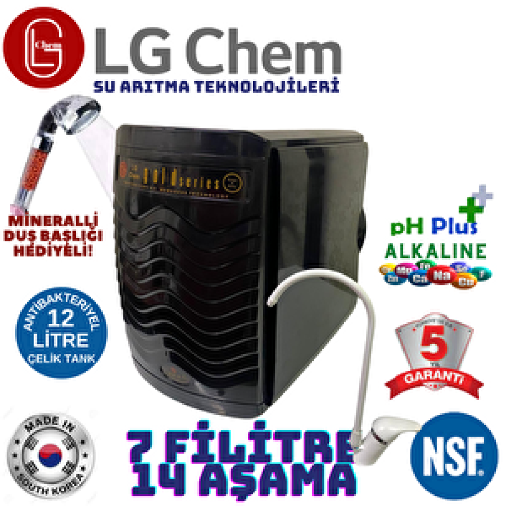 Lg Chem Gold Si̇yah Renk 12 Li̇tre Beyaz Musluklu Mi̇neral Alkali̇ Ve Coconut Fi̇li̇treli̇ Su Aritma Ci̇hazi Su Arıtma Cihazı Fiyatı