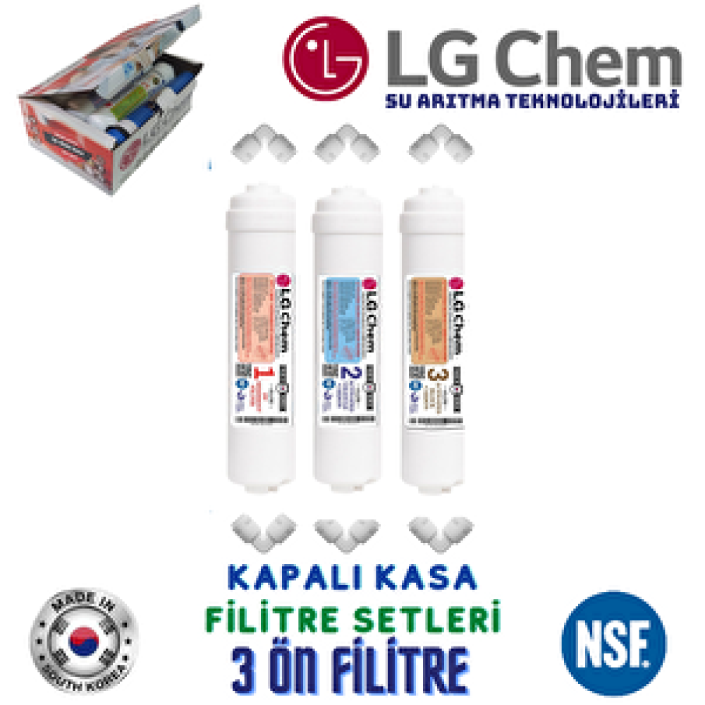 Lg Chem Kapalı Kasa 3 Ön Filitre Seti Su Arıtma Cihazı Fiyatı