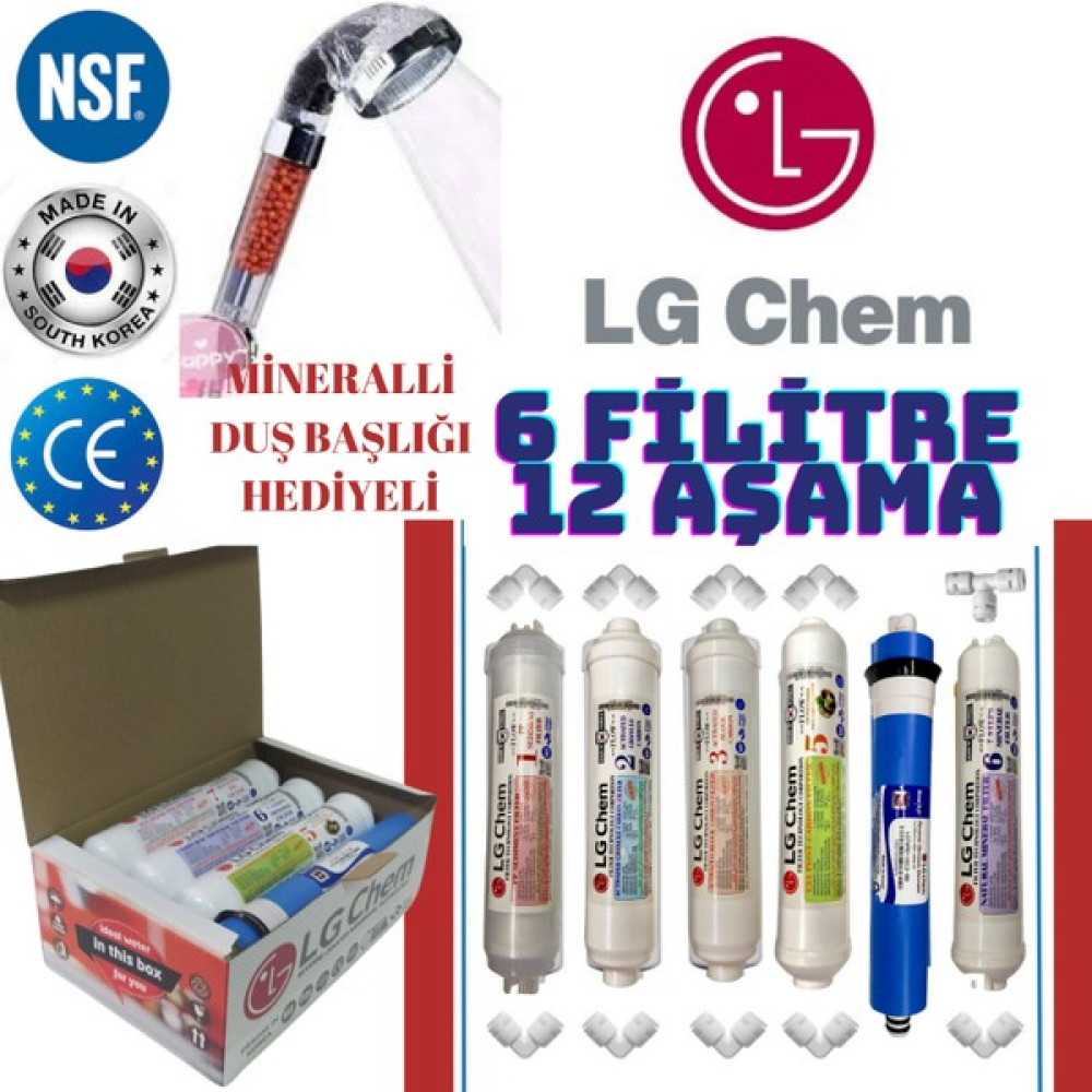Lg Chem Su Arıtma Cihazı Filitre Seti + Inline Quick Duş Başlığı - LG CHEM 6 Lİ İNLİNE FİLİTRE SETİ Bahçe Makinesi Aksesuar & Yedek Parça Fiyatı