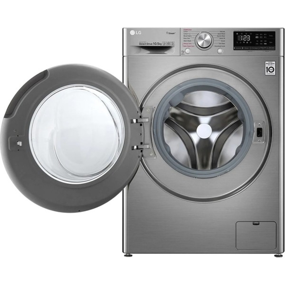 LG F4V5RYP2T 10.5 KG 1400 Devir Buharlı Çamaşır Makinesi Metalik - Gri Çamaşır Makineleri Fiyatı