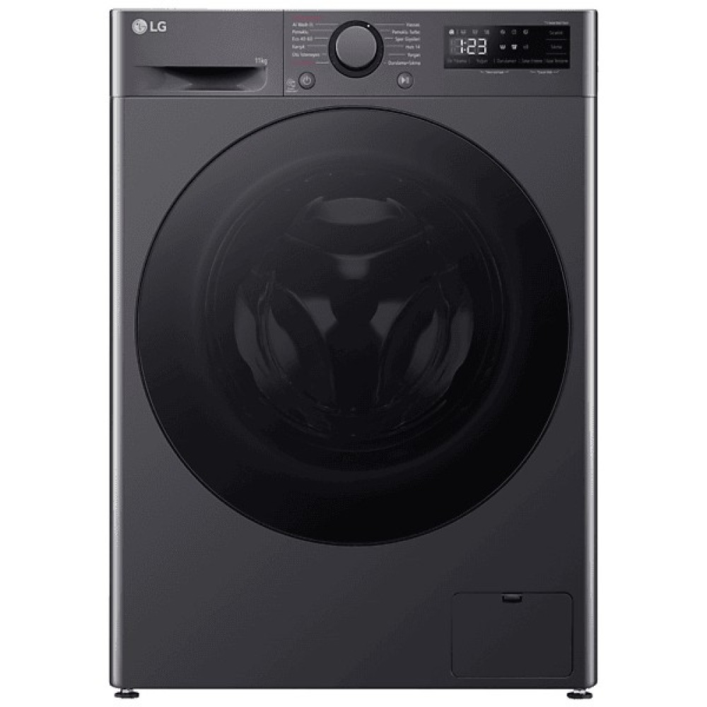LG F4Y5EYWYJ.AMBPLTK A Enerji Sınıfı 11KG 1400 Devir Çamaşır Makinesi Siyah Çamaşır Makineleri Fiyatı