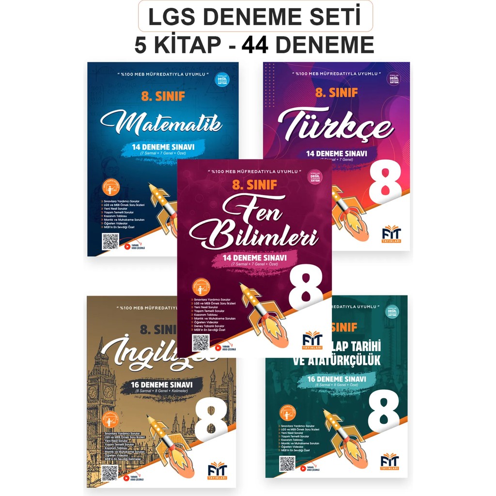 Lgs Hazırlık Branş Deneme Seti | Türkçe, Matematik, Fen, Ingilizce, T.c. Inkılap Deneme Seti Kitapları Diğer Fiyatı