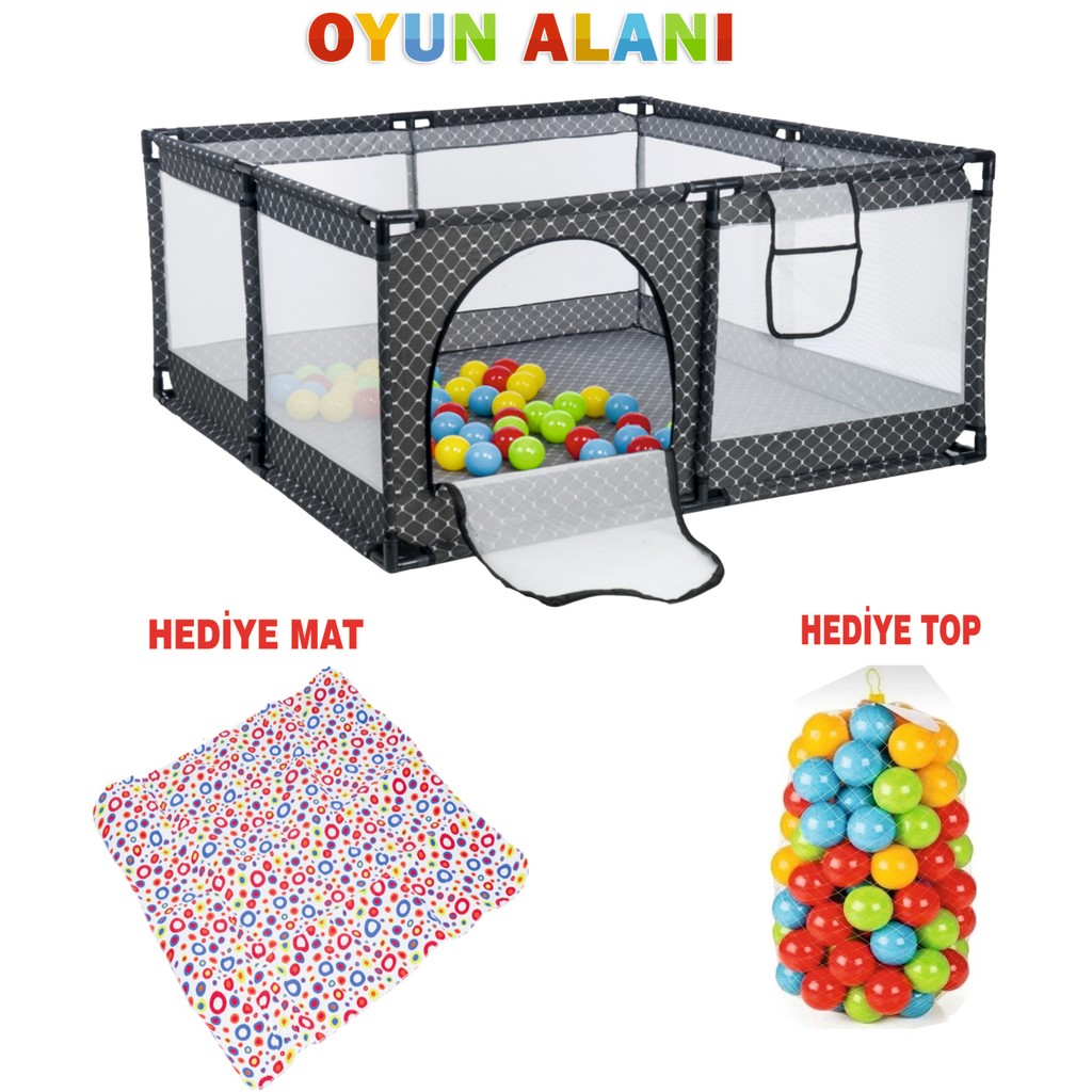 Lia Bebek Icon Koruyucu Bebek ve Çocuk Oyun Alanı 120 x 120 cm - Antrasit Diğer Fiyatı