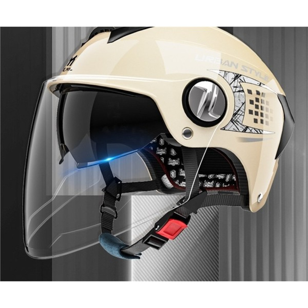 Liandai Hb Bılt Motosiklet Elektrikli Araç Yaz Güneş Koruma Pil Motosiklet Erkekler ve Kadınlar Için Yarım Kask (Yurt Dışından) - Bej Motorsiklet Kaskları Fiyatı