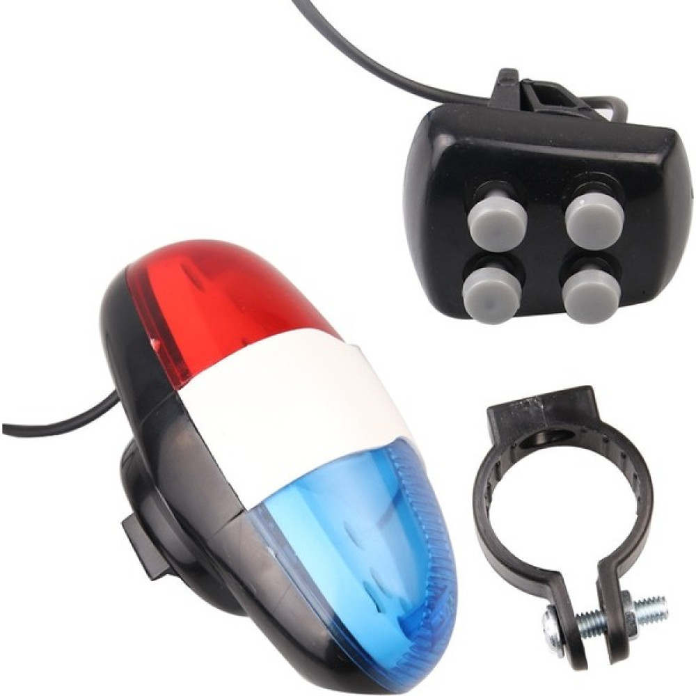 Liangduo Shop Gösteri Tarzı Olarak Bisiklet Zil 6 LED 4 Sesler Korna Zil Bisiklet Işık Polis Alarm Elektrikli Korna Yüksek Sesli Alarm Güvenlik Bis... Bisiklet Aksesuarları Fiyatı