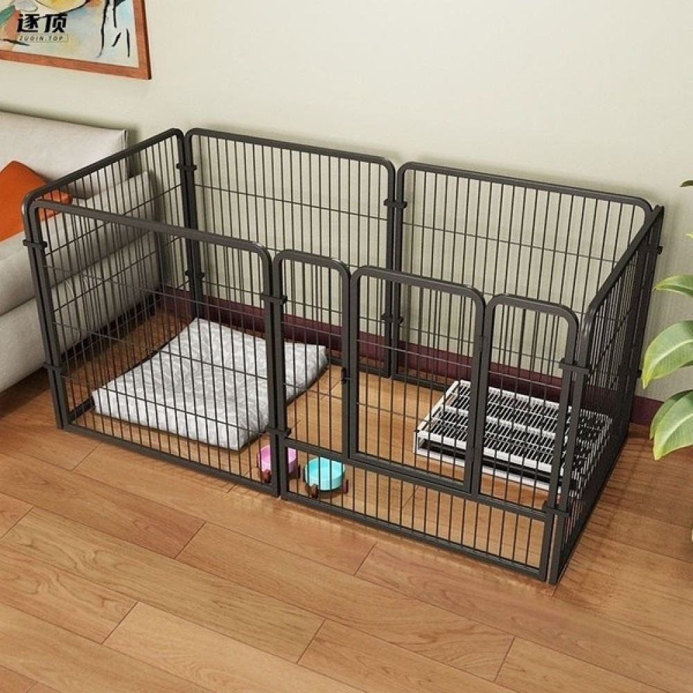 Liangou HB Köpek Kafesi Küçük ve Orta Boy Köpek Çiti (Yurt Dışından) - Siyah Evcil Hayvan Ürünleri Fiyatı