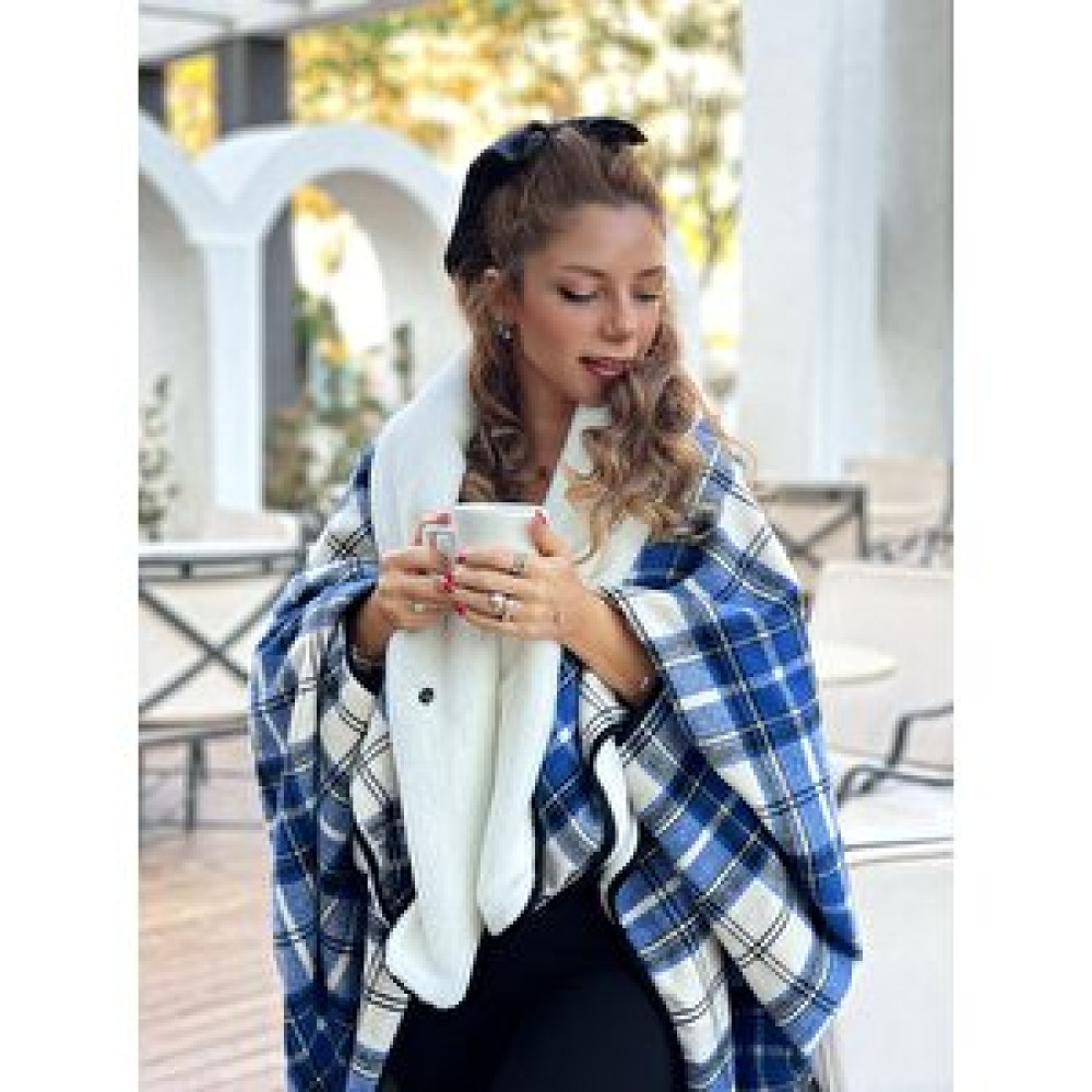 Liber Custom Design Mavi Giyilebilir Tek Kişilik Pelerin Battaniye Açık Mavi Battaniye Fiyatı