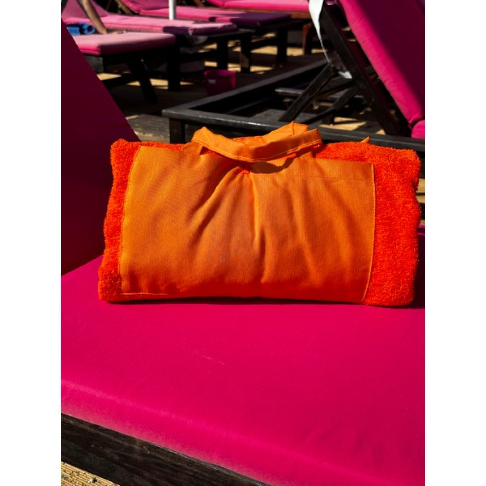 Liber Custom Design Neon Turuncu Çanta Formunda Plaj Havlusu - 70 x 160 cm Plaj Havlusu Fiyatı