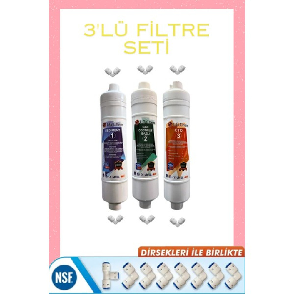 Liberty Inline Filtre Kapalı Kasa Su Arıtma Cihazları İçin Uyumlu Filtre Seti - 3 LÜ FİLTRE Bahçe Makinesi Aksesuar & Yedek Parça Fiyatı