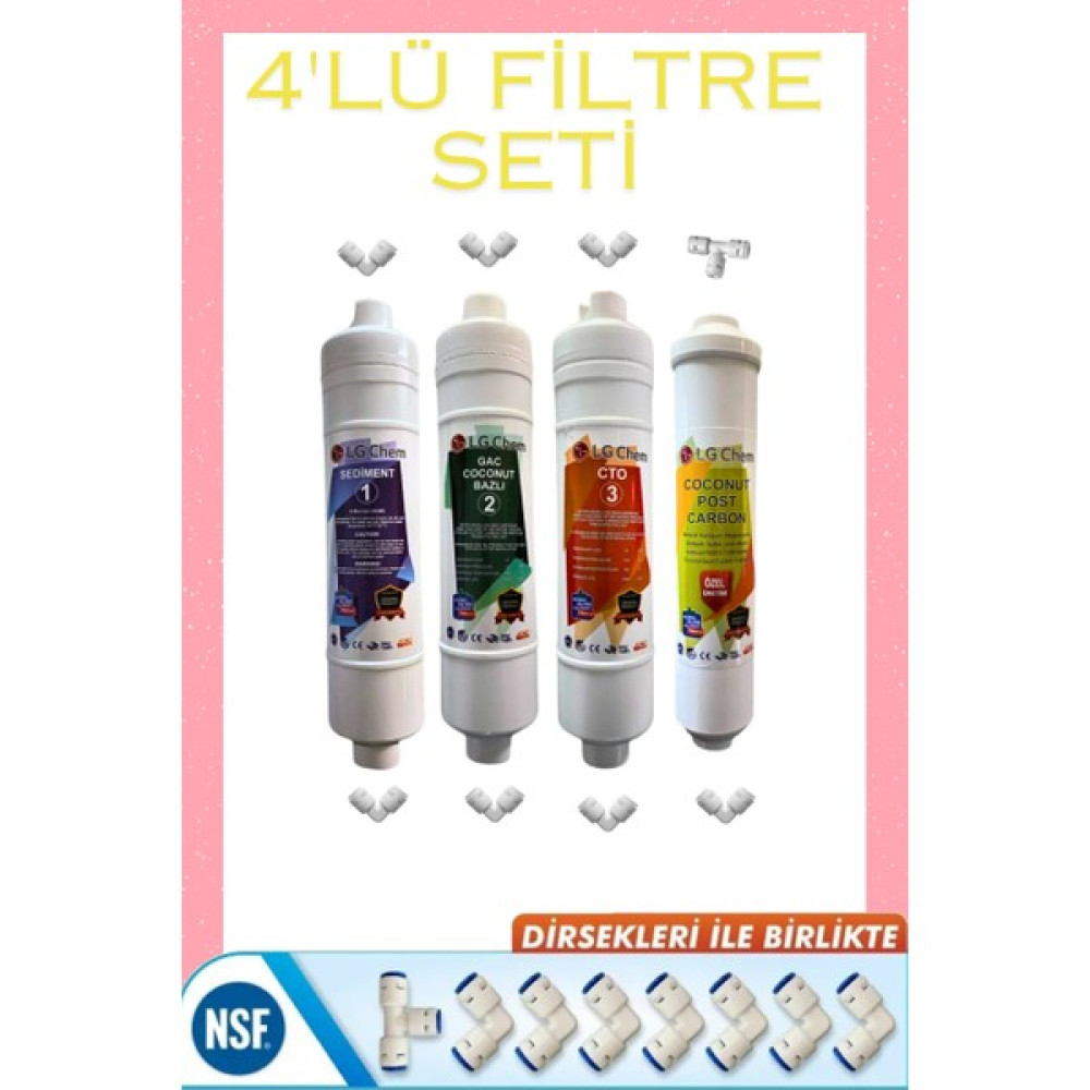 Liberty Inline Filtre Kapalı Kasa Su Arıtma Cihazları İçin Uyumlu Filtre Seti - 4 LÜ fiLRE Bahçe Makinesi Aksesuar & Yedek Parça Fiyatı