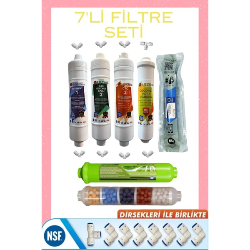 Liberty Inline Filtre Kapalı Kasa Su Arıtma Cihazları İçin Uyumlu Filtre Seti - 7 Lİ FİLTRE Bahçe Makinesi Aksesuar & Yedek Parça Fiyatı