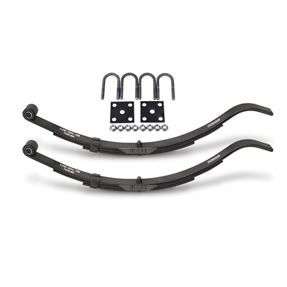 LIBRA Trailer Leaf Spring 3 Leaf Slipper 750lbs Cap for 1500lbs Axle & U Bolt Kit