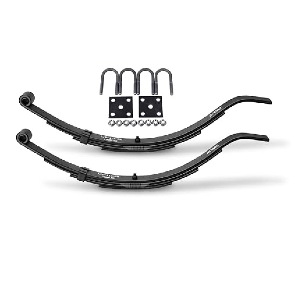 LIBRA Trailer Leaf Spring 4 Leaf Slipper 1000lbs Cap for 2000lbs Axle & U Bolt Kit