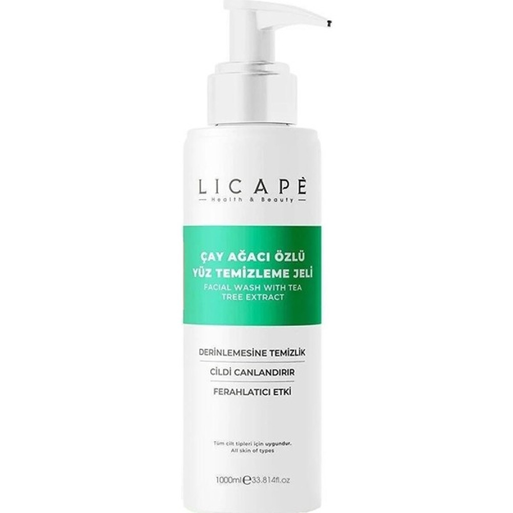 Licape Çay Ağacı Özlü Yüz Temizleme Jeli 1000 ml Cilt Temizleme ve Peeling Fiyatı