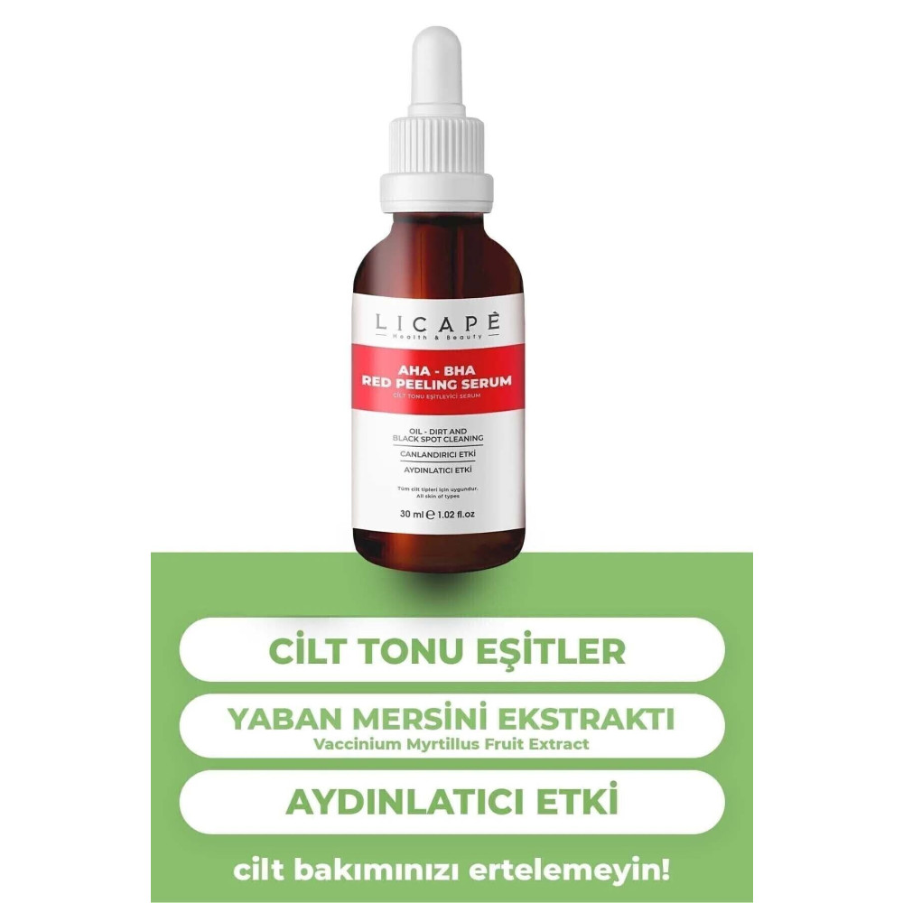 Licape Cilt Canlandırıcı %10 Aha - %2 Bha Red Peeling Serum Cilt ve Yüz Bakımı Fiyatı