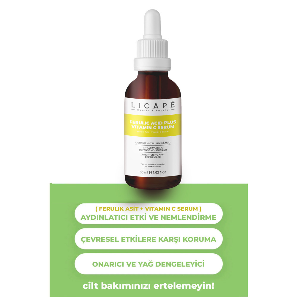 Licape Ferulic Acid Plus Vitamin C Serum 30ml Cilt ve Yüz Bakımı Fiyatı