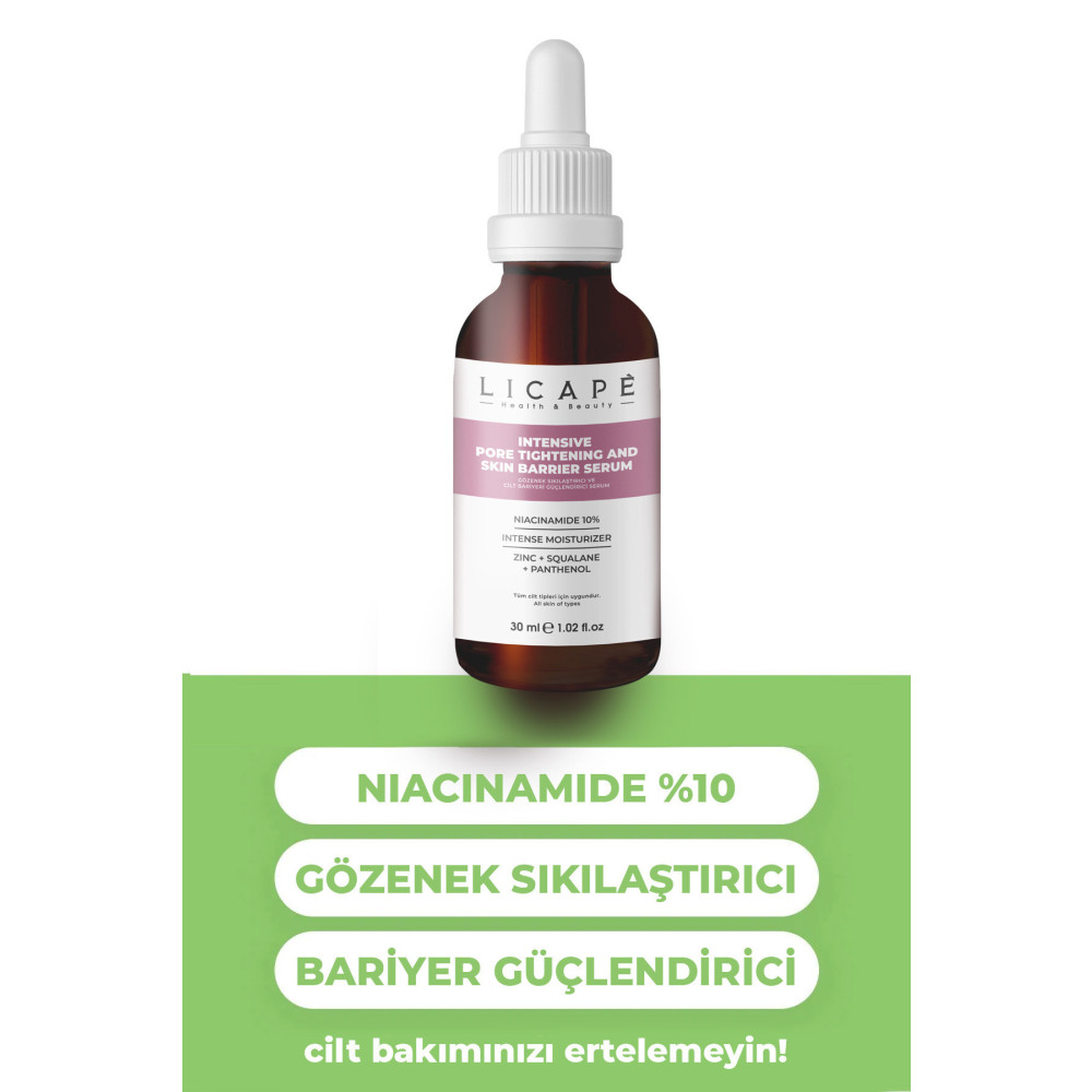 Licape Gözenek Sıkılaştırıcı ve Cilt Bariyeri Güçlendirici Niacinamide %10 Serum 30ml Cilt ve Yüz Bakımı Fiyatı