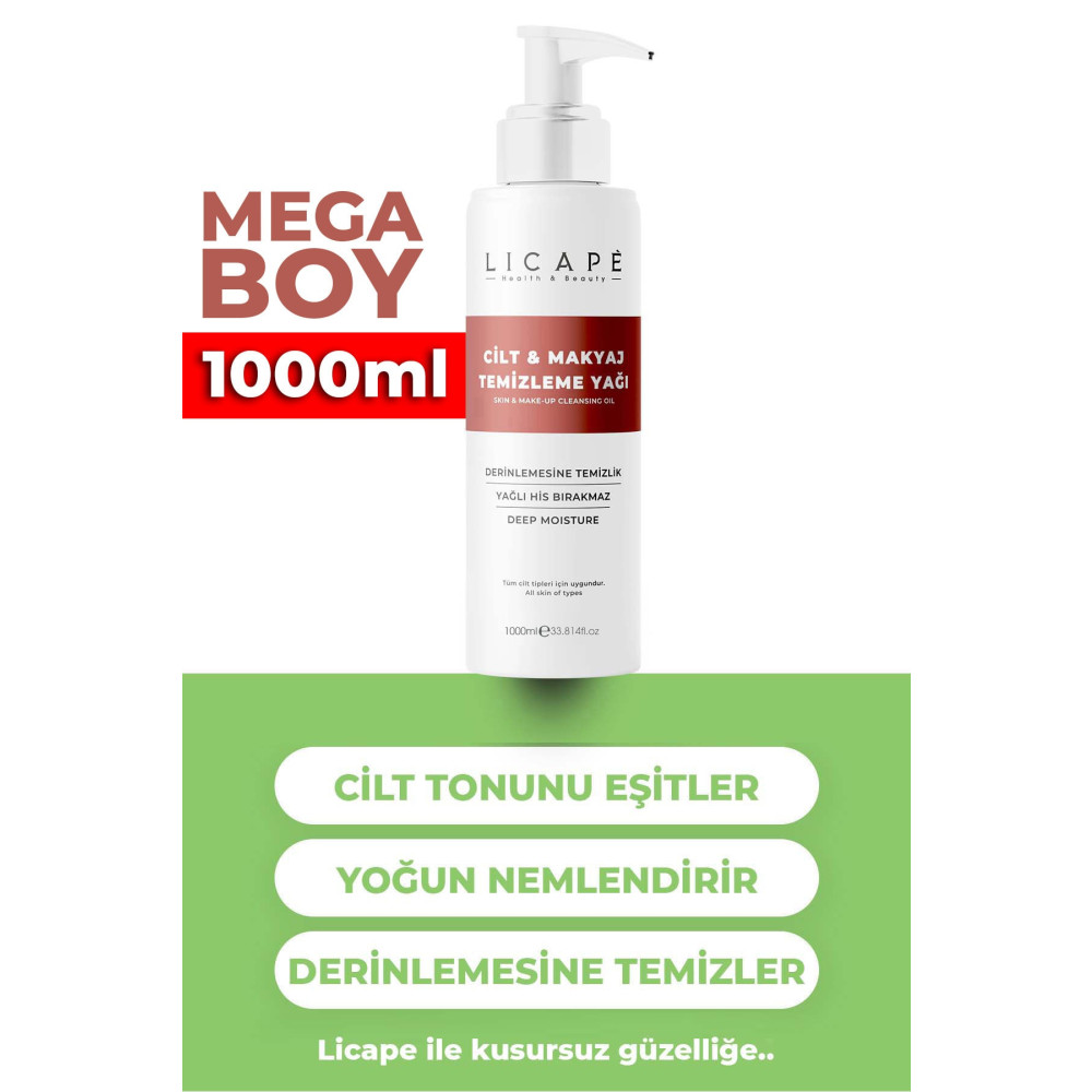 Licape Iki Aşamalı Cilt Ve Makyaj Temizleme Yağı 1000ml Cilt Temizleme ve Peeling Fiyatı