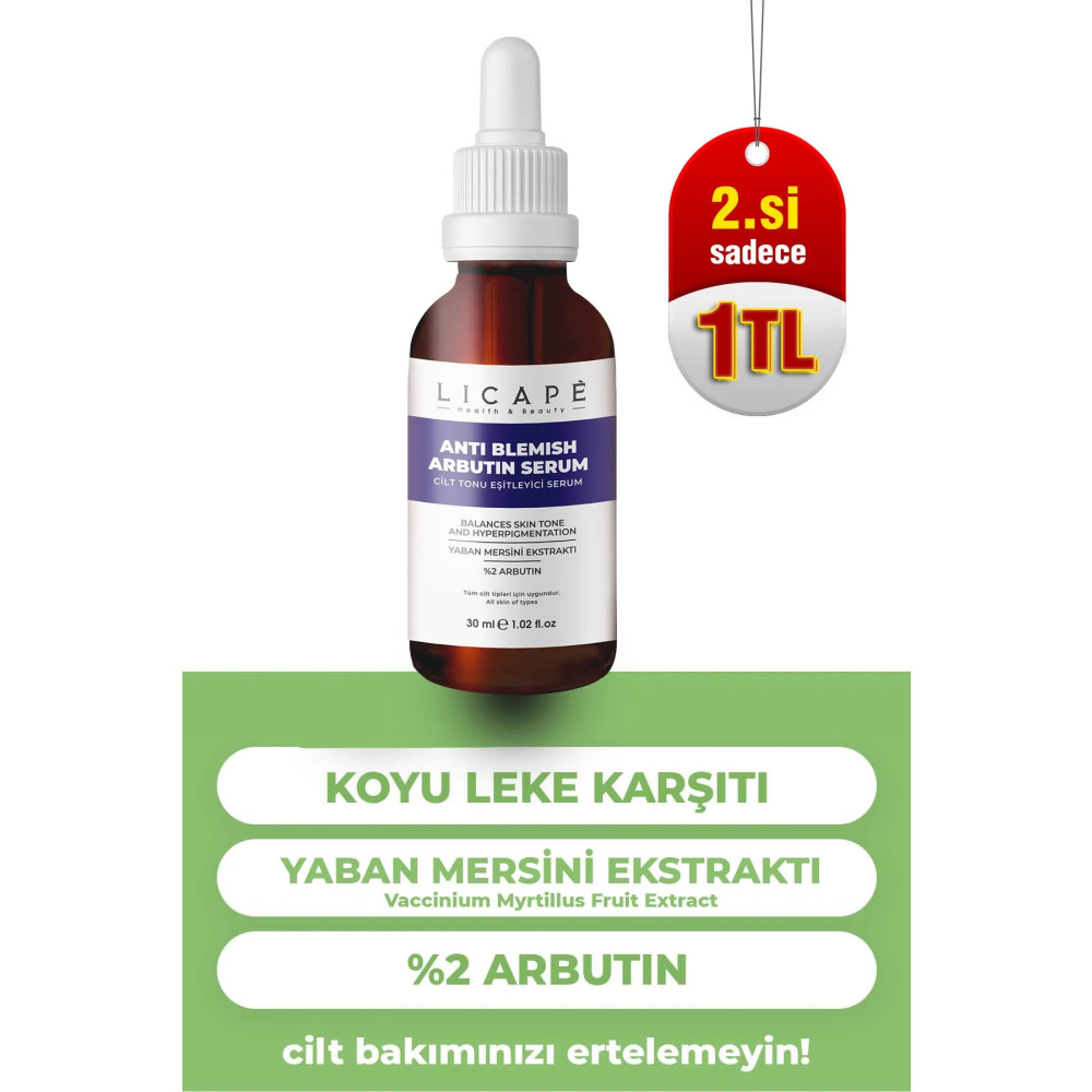 Licape Leke Karşıtı Cilt Tonu Dengeleyici %2 Arbutin Serumu Cilt ve Yüz Bakımı Fiyatı
