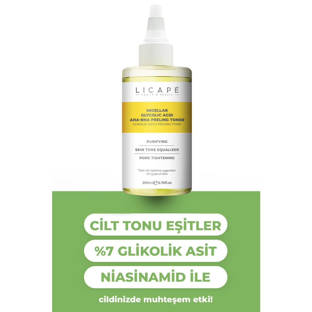 Licape Micellar Glikolik Asitli Aha-bha Peeling Tonik 200ml Cilt ve Yüz Bakımı Fiyatı