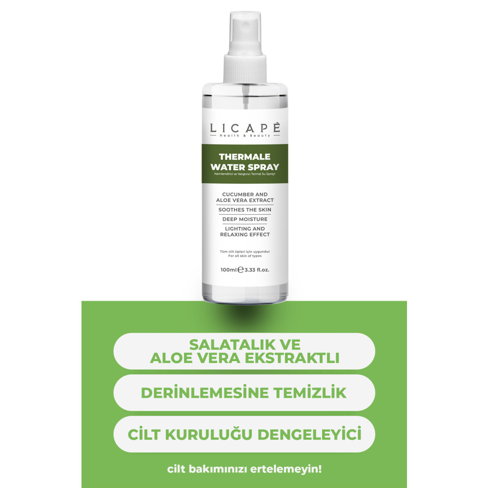 Licape Nemlendirici ve Yatıştırıcı Termal Su Spreyi 100ml Cilt Temizleme ve Peeling Fiyatı
