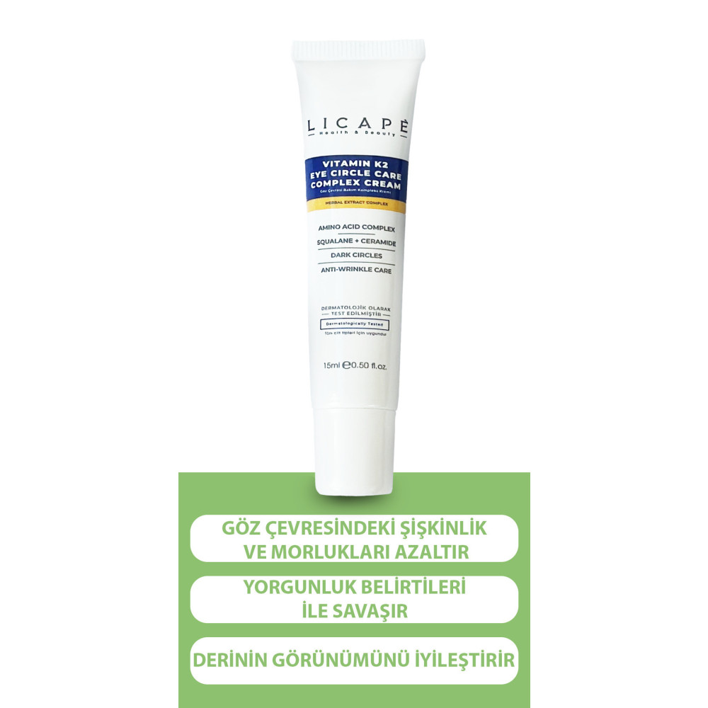Licape Vitamin K2 Göz Çevresi Bakım Kremi 15ml Göz Kremi Fiyatı