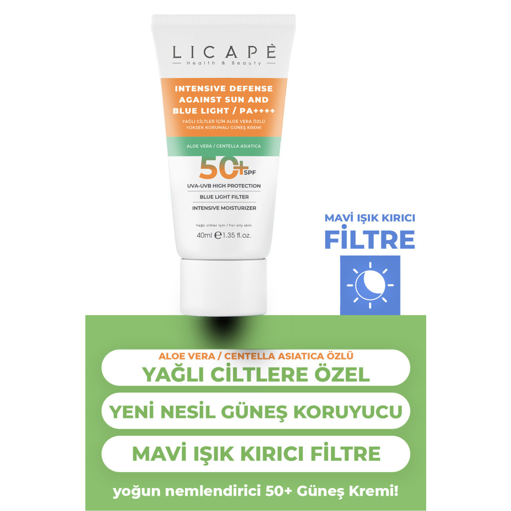 Licape Yağlı Ciltler Için Aloe Vera Özlü Yüksek Korumalı +50 Faktör Güneş Kremi 40ml Güneş Kremleri ve Losyonları Fiyatı