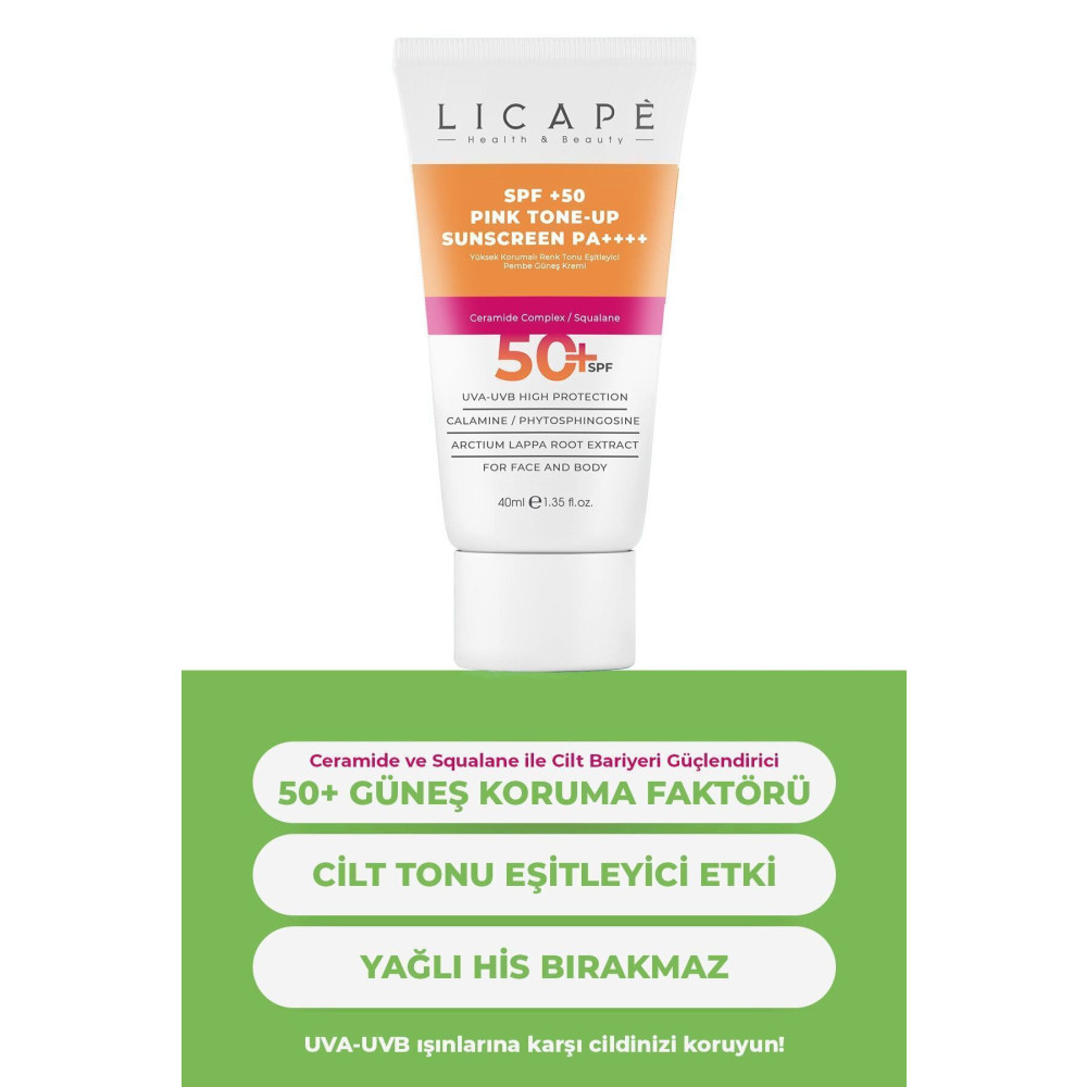 Licape Yüksek Korumalı Renk Tonu Eşitleyici Pembe / Pink Güneş Kremi 40ml Güneş Kremleri ve Losyonları Fiyatı