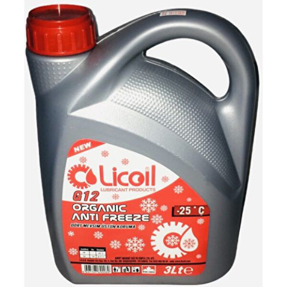 Licoil Organik G12 Kırmızı Antifriz 3 Lt (-25 Derece) Antifiriz Fiyatı