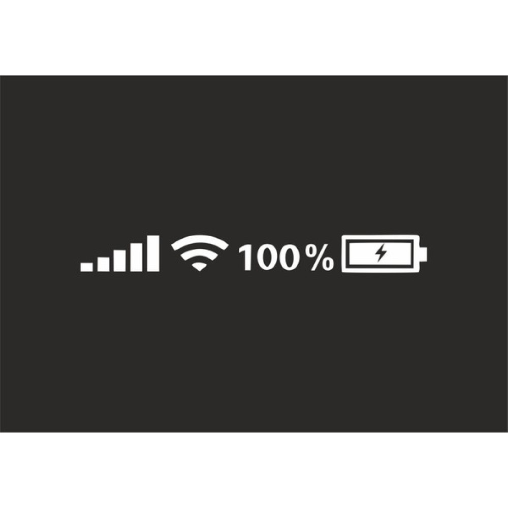 Lider Reklam Wifi Batarya Icon Araba Yazsısı Oto Sticker Araba Cam Sticker -Şarz Sticker Beyaz - 20x3 Oto Boyaları Fiyatı