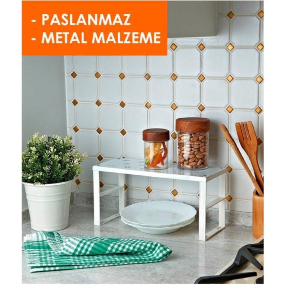 Lider Ticaret 4 Adet Paslanmaz Metal Dolap Içi Raf Düzenleyici Mutfak Dolabı Tabak Bardak Tencere R Nalburiye & Hırdavat Fiyatı