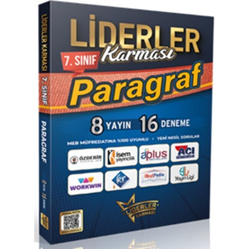 Liderler Karması 7. Sınıf Paragraf Denemeleri (8 Yayın / 16 Deneme) Diğer Fiyatı