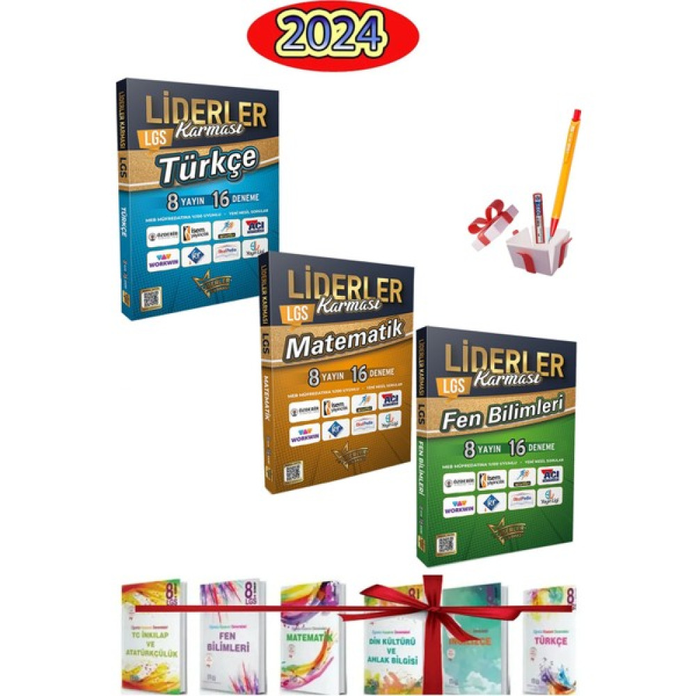 Liderler Karması 8. Sınıf 2024 Türkçe - Matematik - Fen Bilimleri Deneme Seti Tüm Dersler Fiyatı