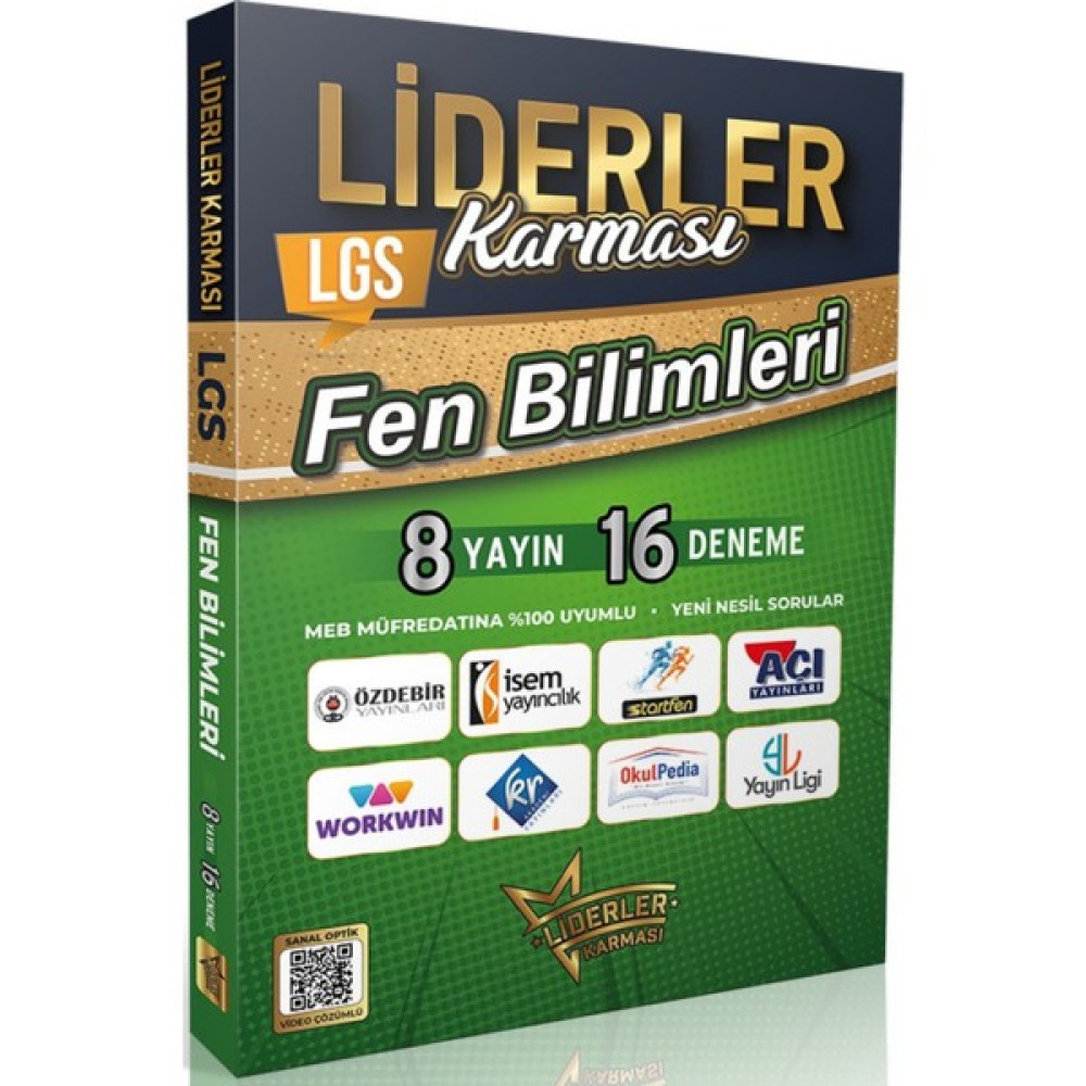 Liderler Karması Lgs Fen Bilimleri Denemeleri 8 Yayın 16 Deneme Ders Sınav Kitapları Fiyatı