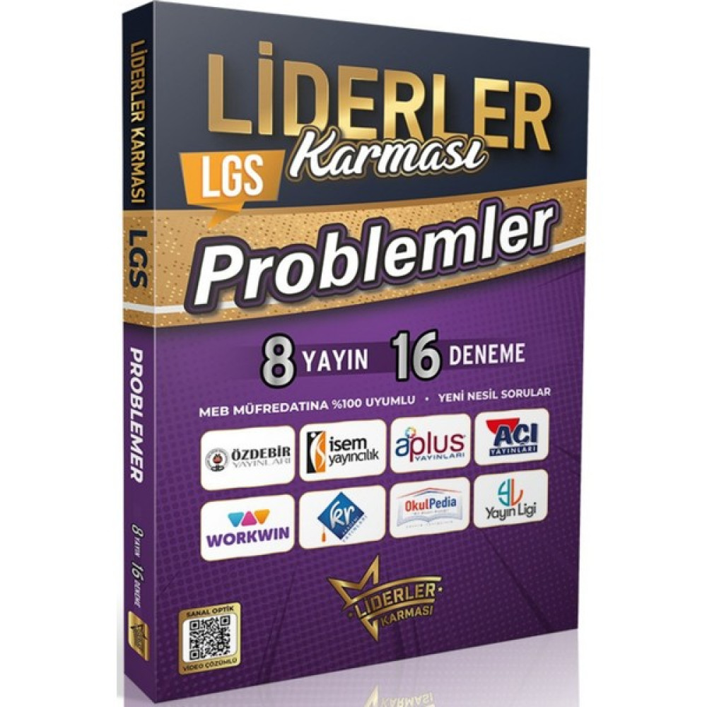 Liderler Karması Lgs Problemler Denemeleri 8 Yayın 16 Deneme Ders Sınav Kitapları Fiyatı