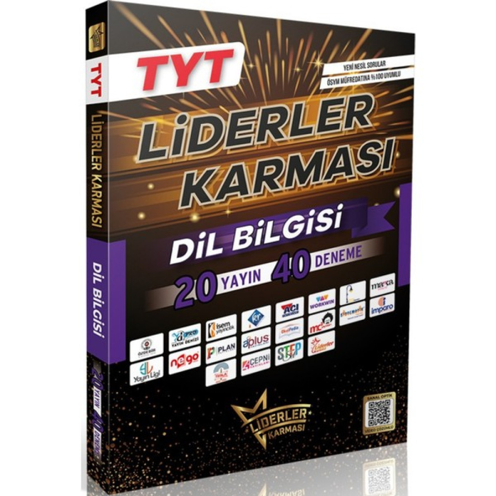 Liderler Karması TYT Dil Bilgisi Video Çözümlü 20 Yayın 40 Deneme Temel Yeterlilik Testi (TYT) Fiyatı