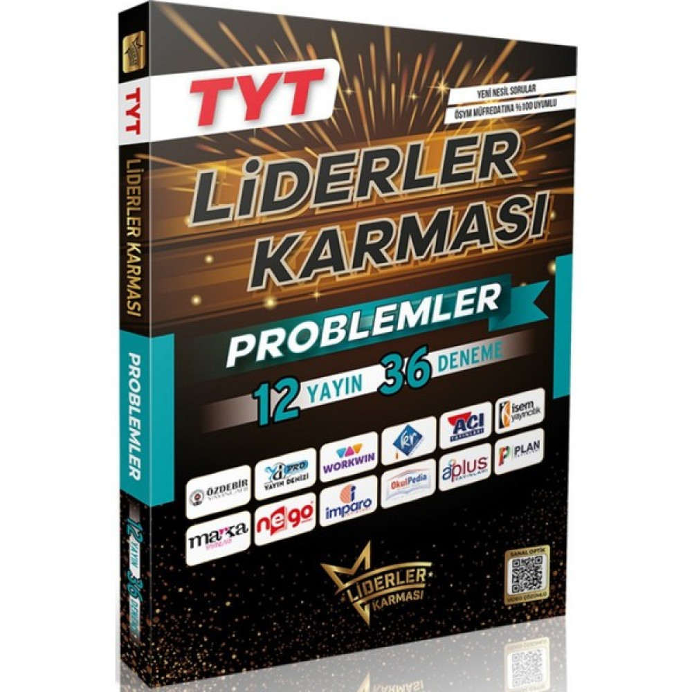 Liderler Karması Tyt Problemler Video Çözümlü 12 Yayın 36 Deneme Temel Yeterlilik Testi (TYT) Fiyatı