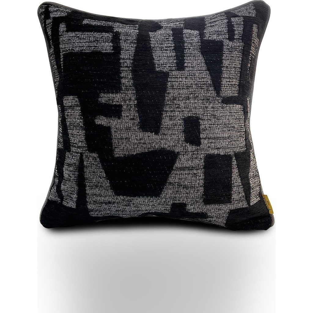 Lidoma Home "greeta" Kırlent Kılıfı - 45 x 45 cm - Gri - Siyah Kırlent / Mobilya Yastığı Fiyatı