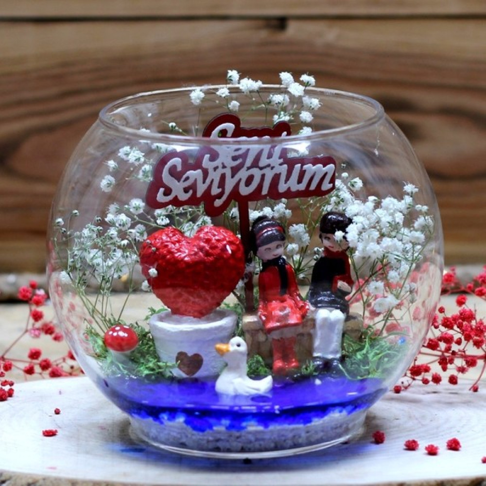 Lidya Tasarım Seni Seviyorum Teraryum - 21x21 Bitki Fiyatı