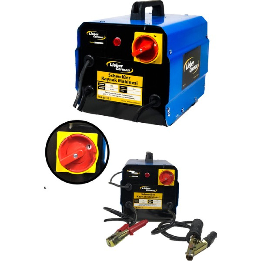 Lieber German 350 Amper Turbo Fan Soğutmalı 5 Kademeli Bakır Sargılı Kaynak Makinası 2.5-3-4-5 Elektrot Sürekli Eritir Kaynak Makineleri Fiyatı