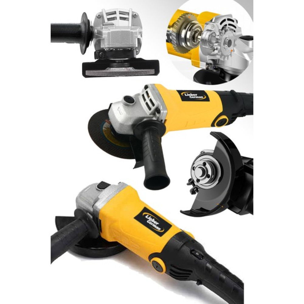 Lieber German Teknoloji Bakır Sargılı Devir Ayarlı 3400 W 115 MM-125 mm Spiral Avuç Içi Taşlama Makinası Taşlama Makinesi Fiyatı