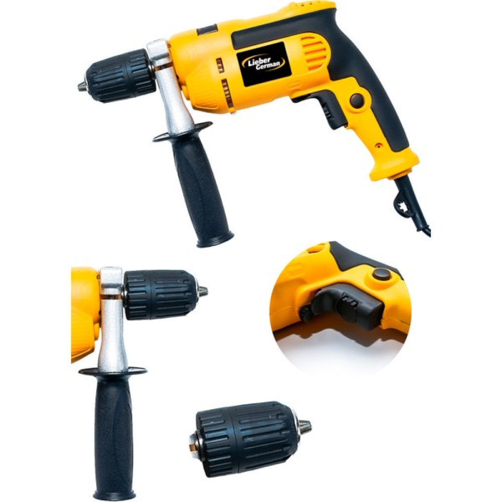 Lieber German Teknoloji Hummer Drill 3400 Watt Bakır Sargılı 13 mm Devir Ayarlı Kablolu Darbeli Matkap Matkaplar Fiyatı