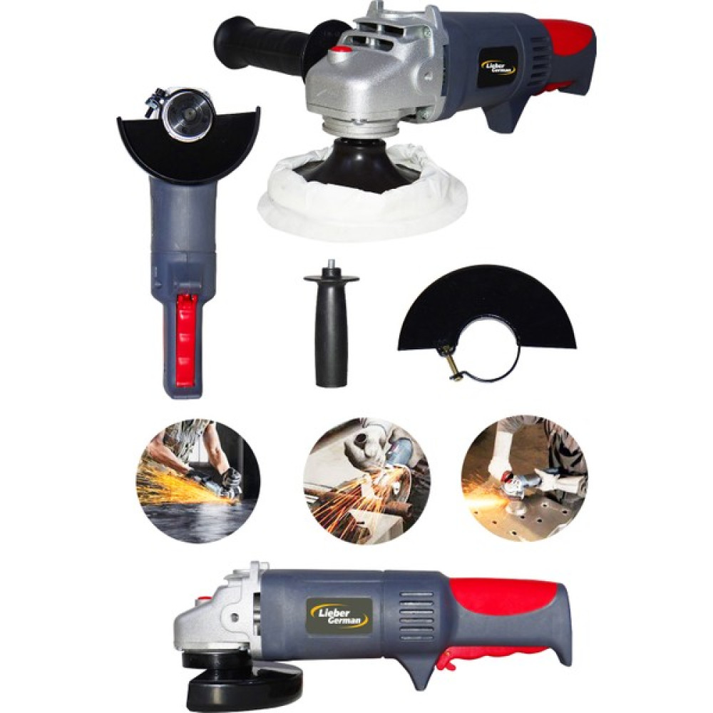 Lieber German Teknoloji Profesyonel 3200 W 115/125 mm Devir Ayarlı Taşlama Pasta Cila Polisaj Makinası Cila / Polisaj Makinesi Fiyatı