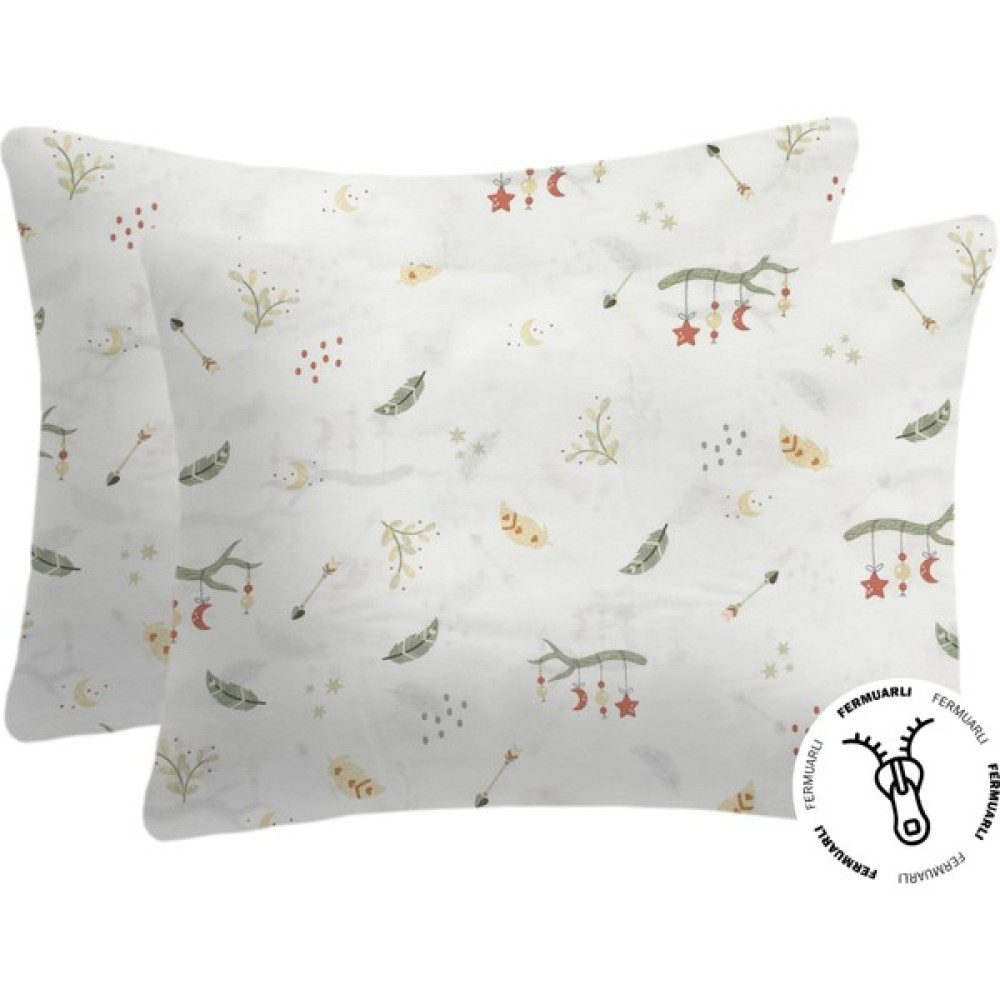 Lief Home %100 Pamuklu Fermuarlı Bebek Yastık Kılıfı | 35X45 ( 2 Adet ) - Yeşil - 35 x 45 cm Bebek Yastığı-Kılıfı Fiyatı