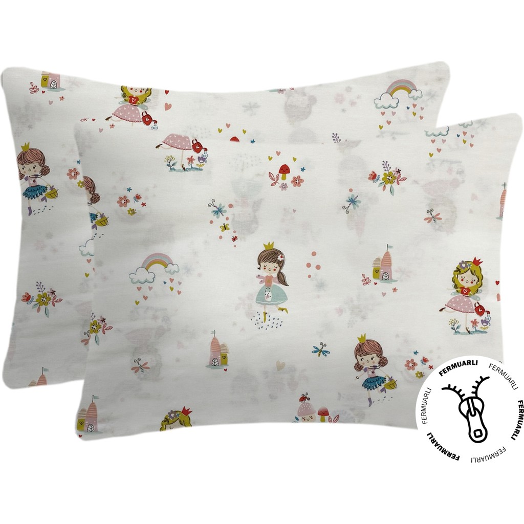 Lief Home Flanel ( Pazen ) Fermuarlı Bebek Yastık Kılıfı | 35X45 ( 2 Adet ) - Pembe - 35 x 45 cm Bebek Yastığı-Kılıfı Fiyatı