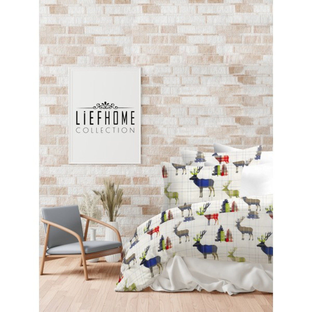 Lief Home Flanel ( Pazen ) Kumaşından Çift Kişilik Nevresim Seti | %100 Pamuk/Cotton - 200 x 220 cm - Lacivert Nevresim Takımı Fiyatı