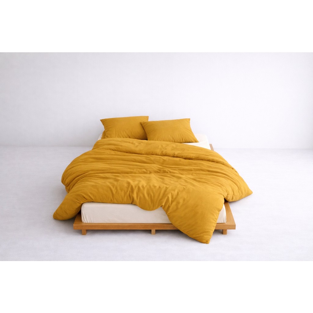 Lief Home Lüks Ranforce Kumaş %100 Pamuklu Çift Kişilik Nevresim Takımı 200X220 | Lastikli Çarşaf 160X200+30 - Hardal - 200 x 220 cm Nevresim Takımı Fiyatı