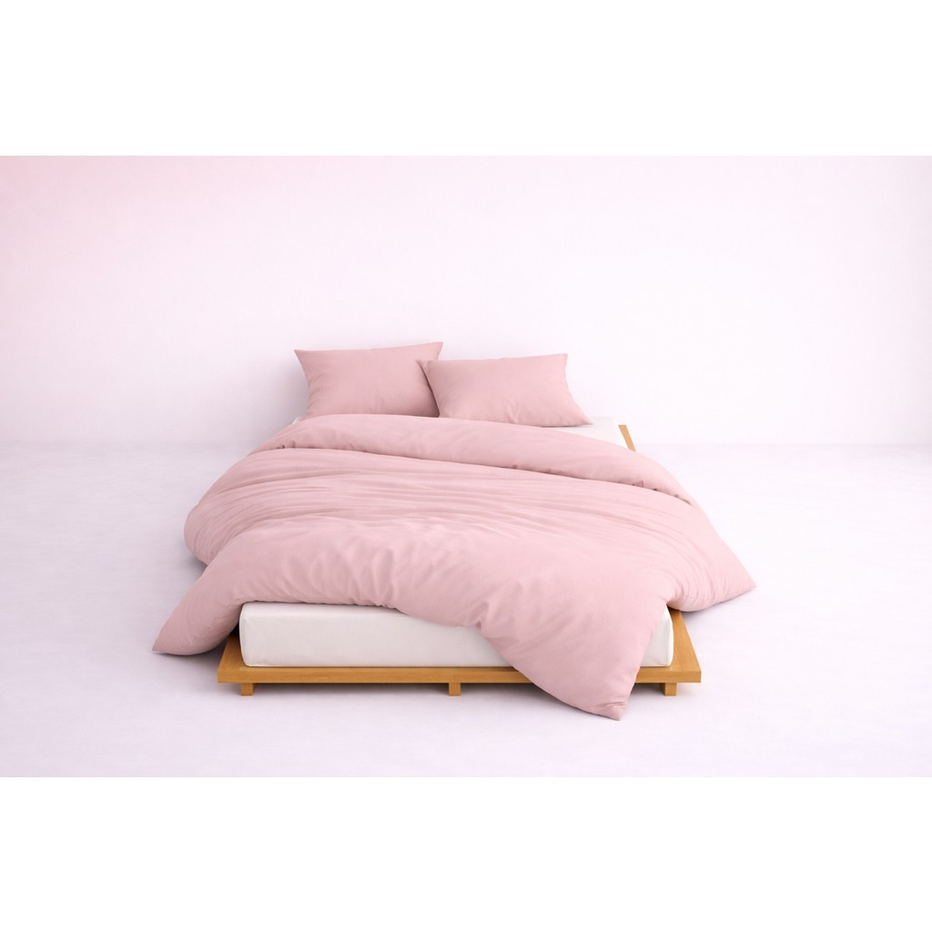 Lief Home Lüks Ranforce Kumaş %100 Pamuklu Çift Kişilik Nevresim Takımı 200X220 | Lastikli Çarşaf 160X200+30 - Pudra - 200 x 220 cm Nevresim Takımı Fiyatı