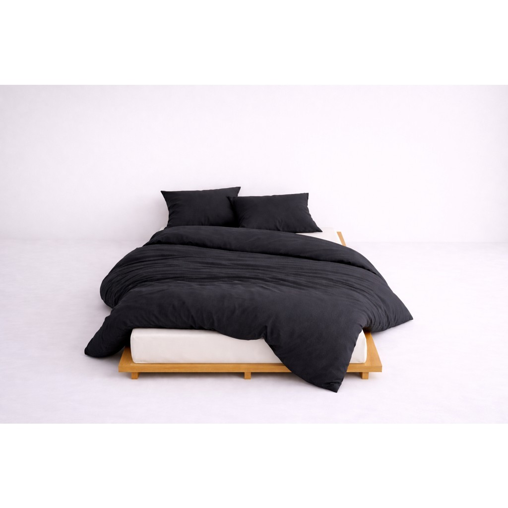 Lief Home Lüks Ranforce Kumaş %100 Pamuklu Çift Kişilik Nevresim Takımı 200X220 | Lastikli Çarşaf 160X200+30 - Siyah - 200 x 220 cm Nevresim Takımı Fiyatı